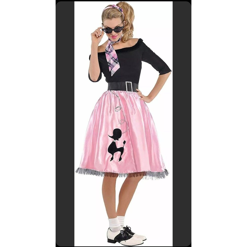 Sock Hop Sweetie 50's Retro Poodle Skirt Fancy Dress Up Halloween Costume  SMALL